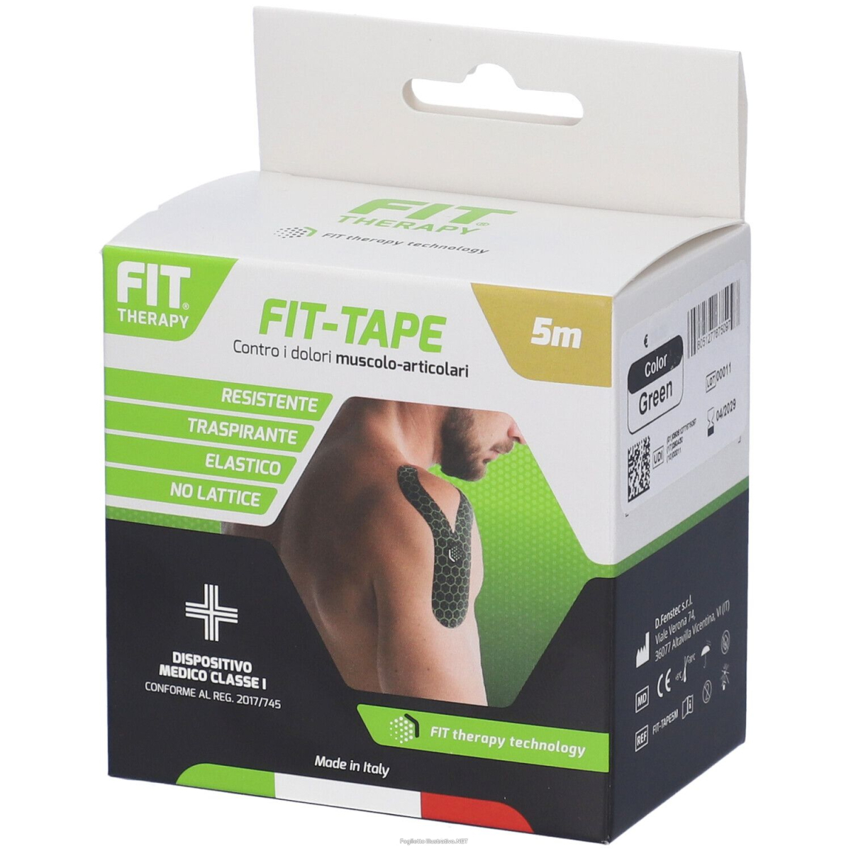 Compra Online fit therapy fit-tape rotolo colore verde 1 pz cerotto e Trova l'offerta più bassa
