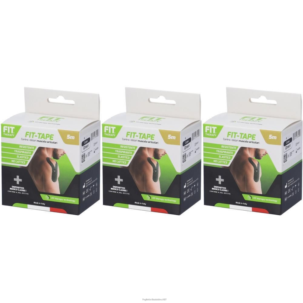 Compra Online fit therapy fit-tape rotolo colore verde 3x1 st e Trova l'offerta più bassa