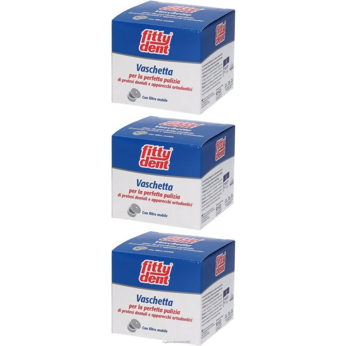 Compra Online fittydent vaschetta portaprotesi 3x1 st e Trova l'offerta più bassa