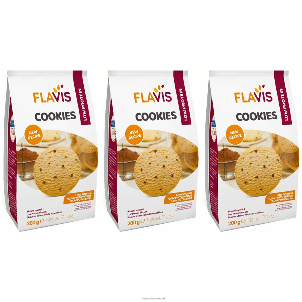 Compra Online flavis cookies set da 3 3x200 g biscotti e Trova l'offerta più bassa