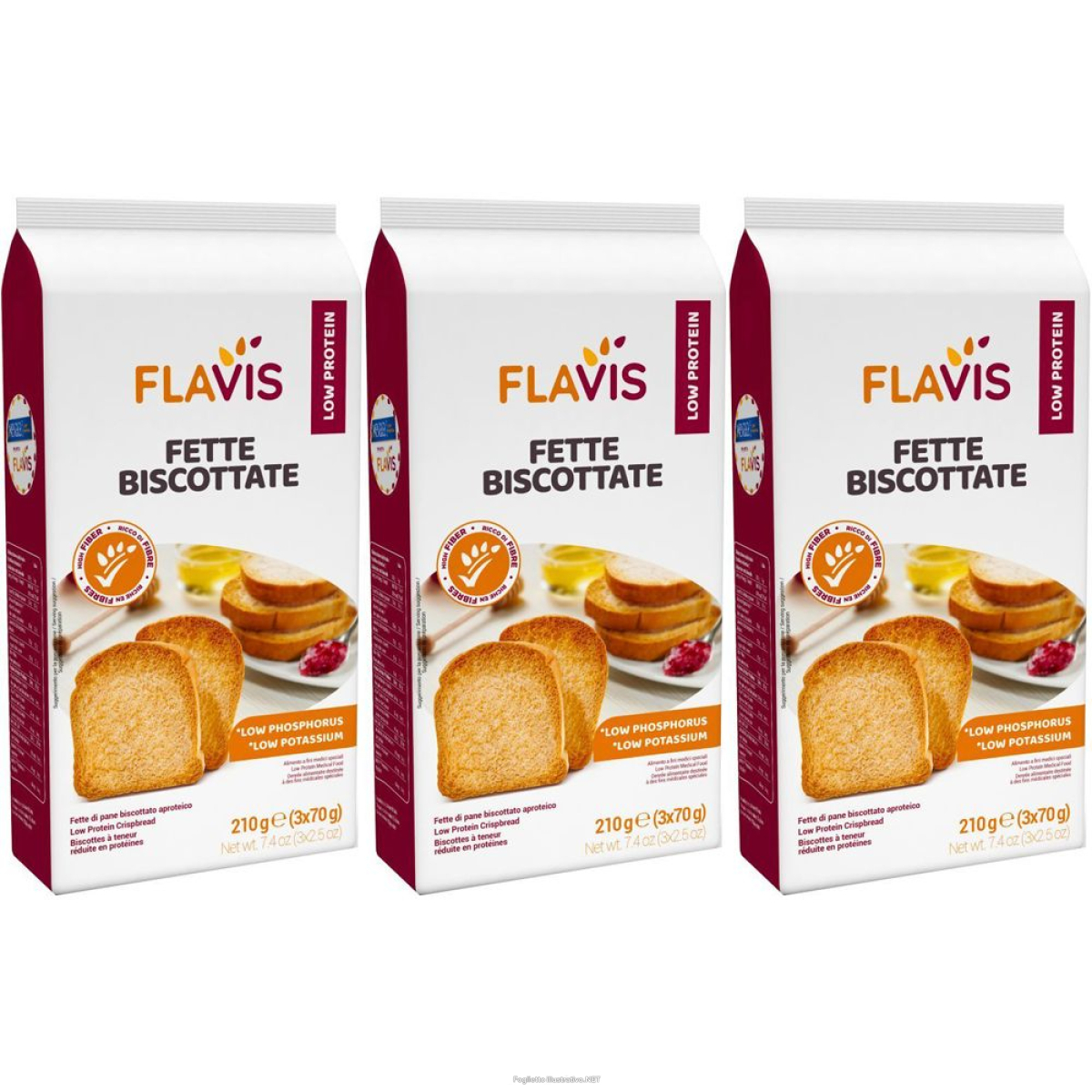 Compra Online flavis fette biscottate set da 3 3x300 g altro e Trova l'offerta più bassa
