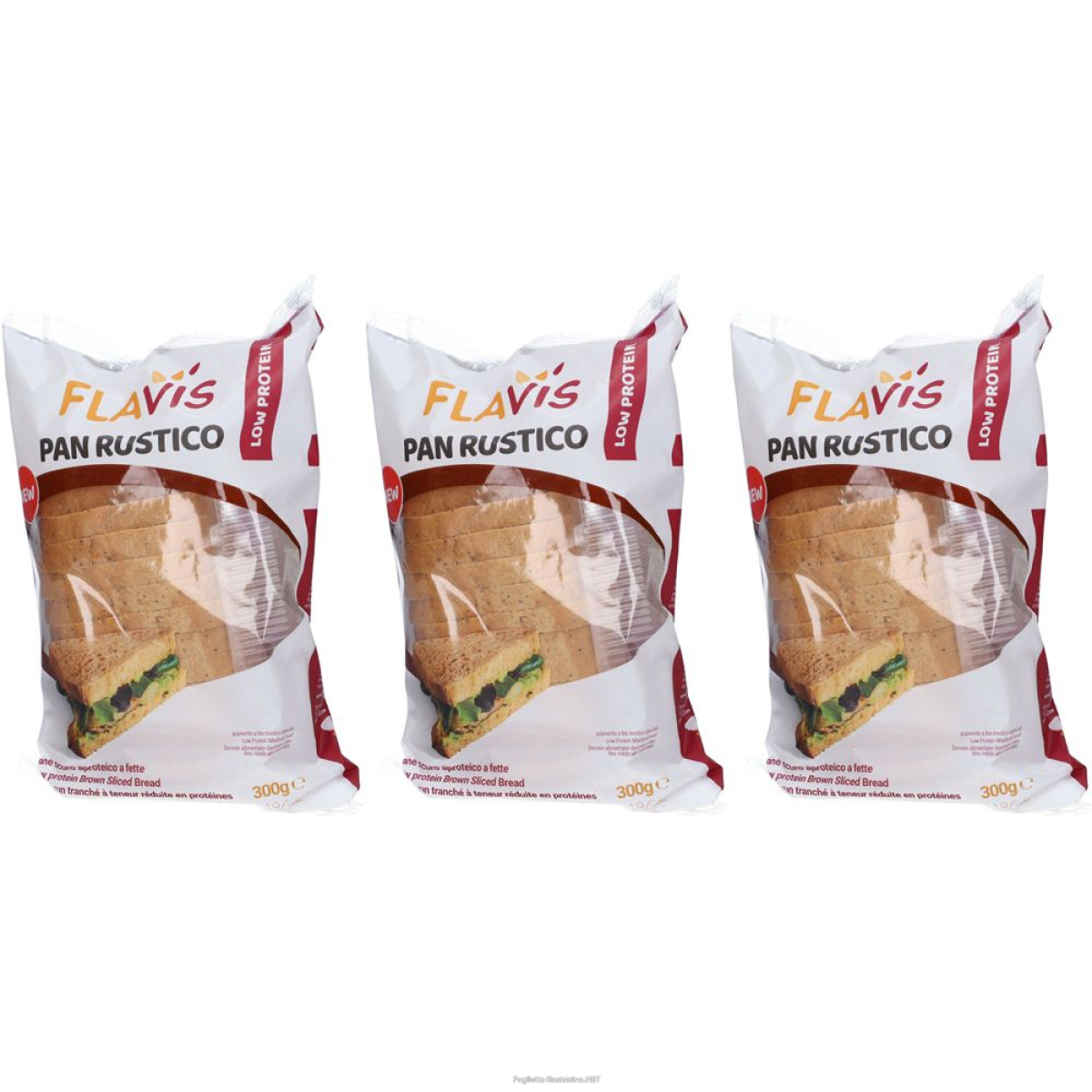 Compra Online flavis pan rustico set da 3 3x300 g altro e Trova l'offerta più bassa