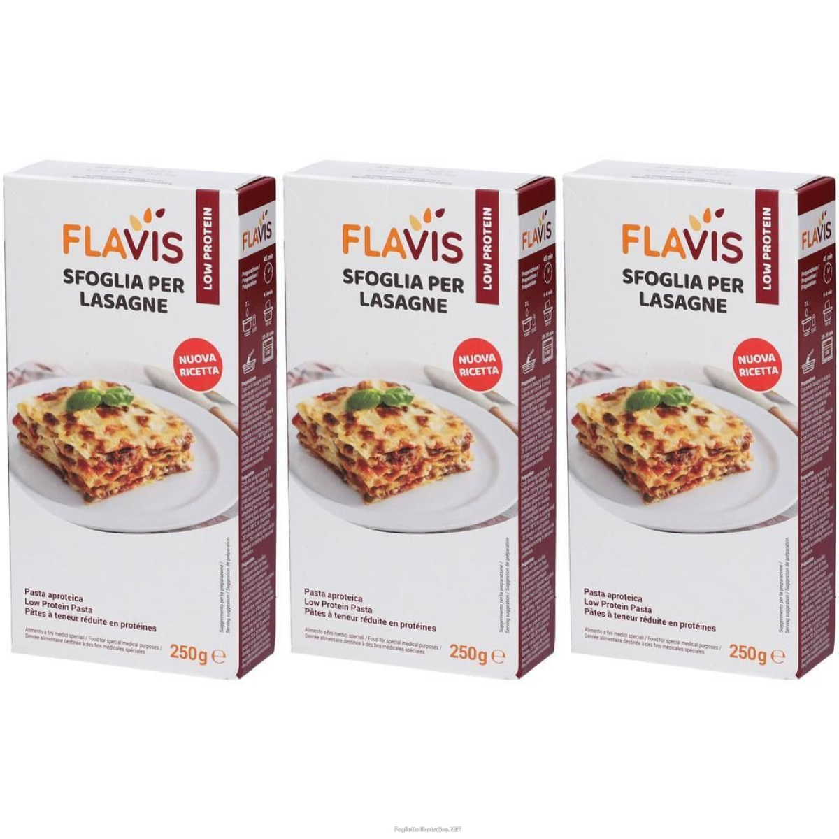 Compra Online flavis sfoglia per lasagne aproteica 3x250 g e Trova l'offerta più bassa