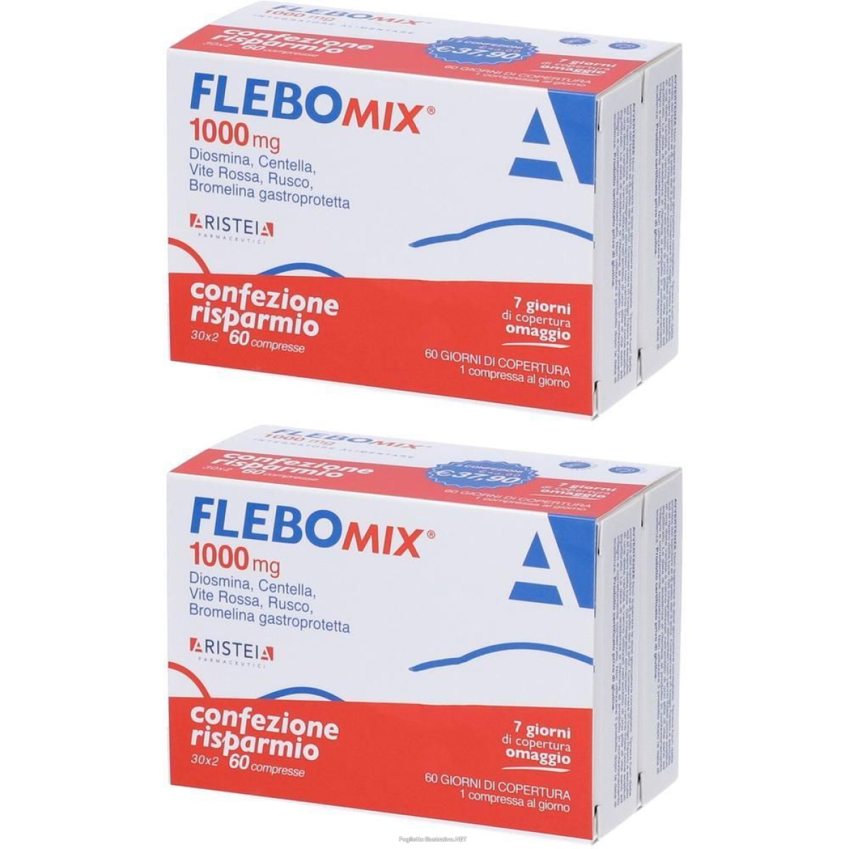 Compra Online flebomix 1000 mg 60 compresse bi-pack 2x60 g e Trova l'offerta più bassa