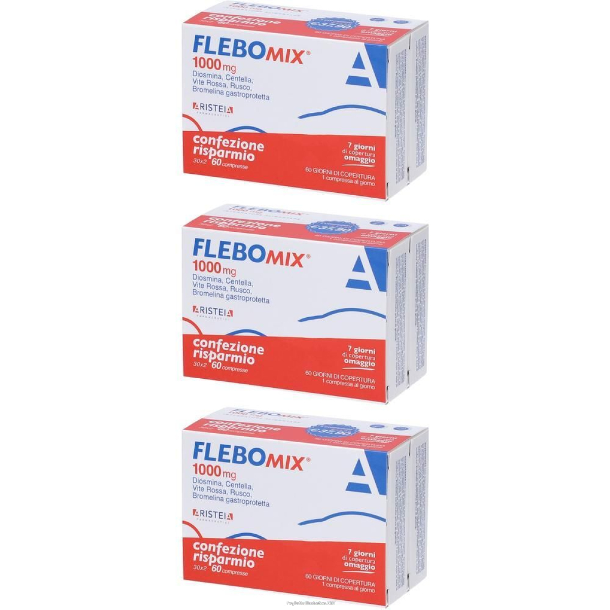 Compra Online flebomix 1000 mg 60 compresse bi-pack 3x60 g e Trova l'offerta più bassa