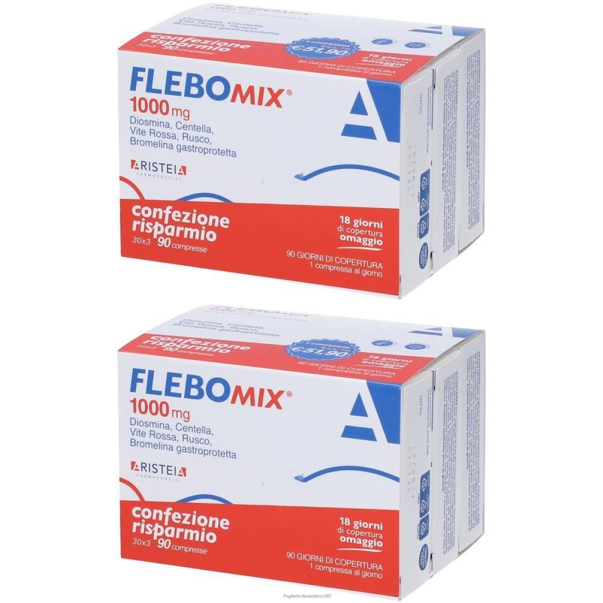 Compra Online flebomix 1000 mg 90 compresse tri-pack 2x90 g e Trova l'offerta più bassa