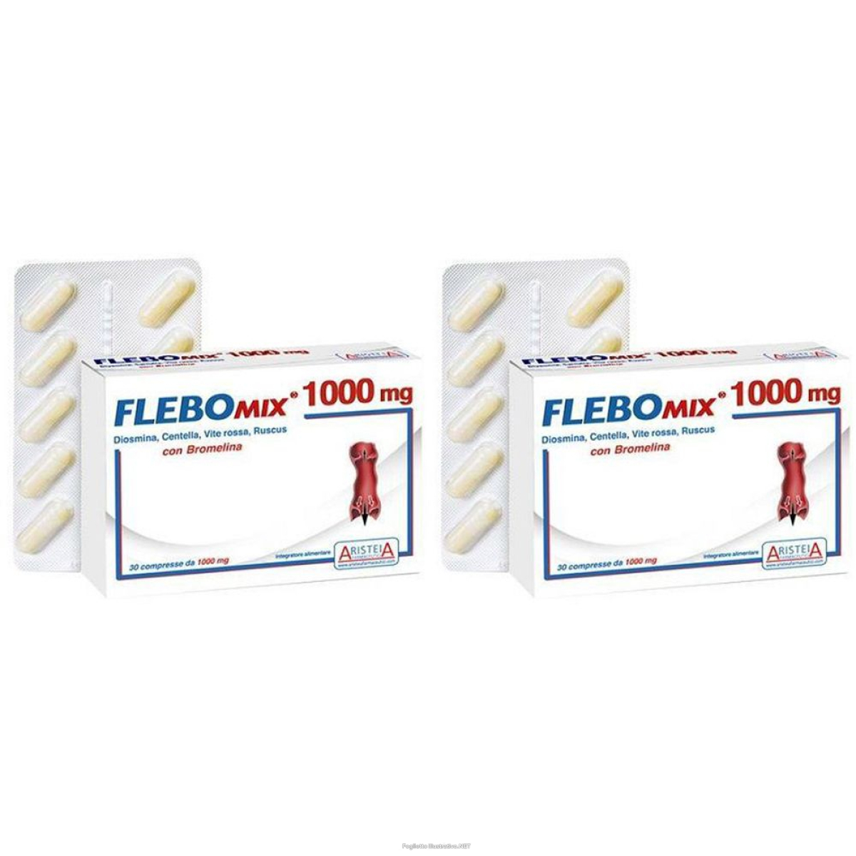 Compra Online flebomix 1000 mg set da 2 2x30 pz compresse e Trova l'offerta più bassa
