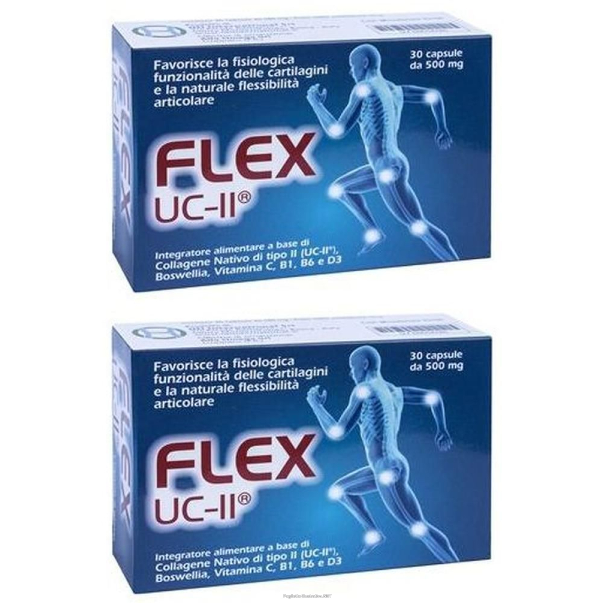 Compra Online flex uc ii 30 capsule da 500 mg 2x30 pz e Trova l'offerta più bassa