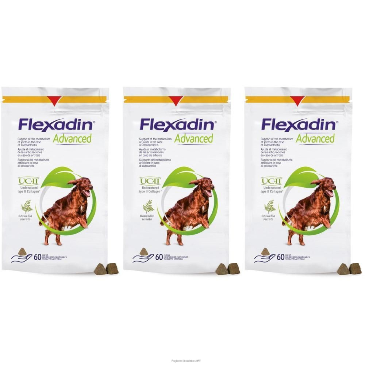 Compra Online flexadin advanced cane tutte le taglie 60 tavolette appetibili 3x180 g e Trova l'offerta più bassa