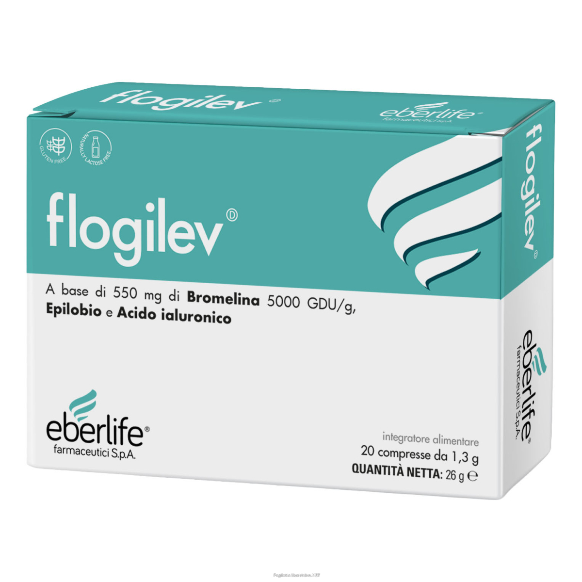 Compra Online flogilev 20 compresse da 1,3 g senza glutine naturalmente privo di lattosio e Trova l'offerta più bassa