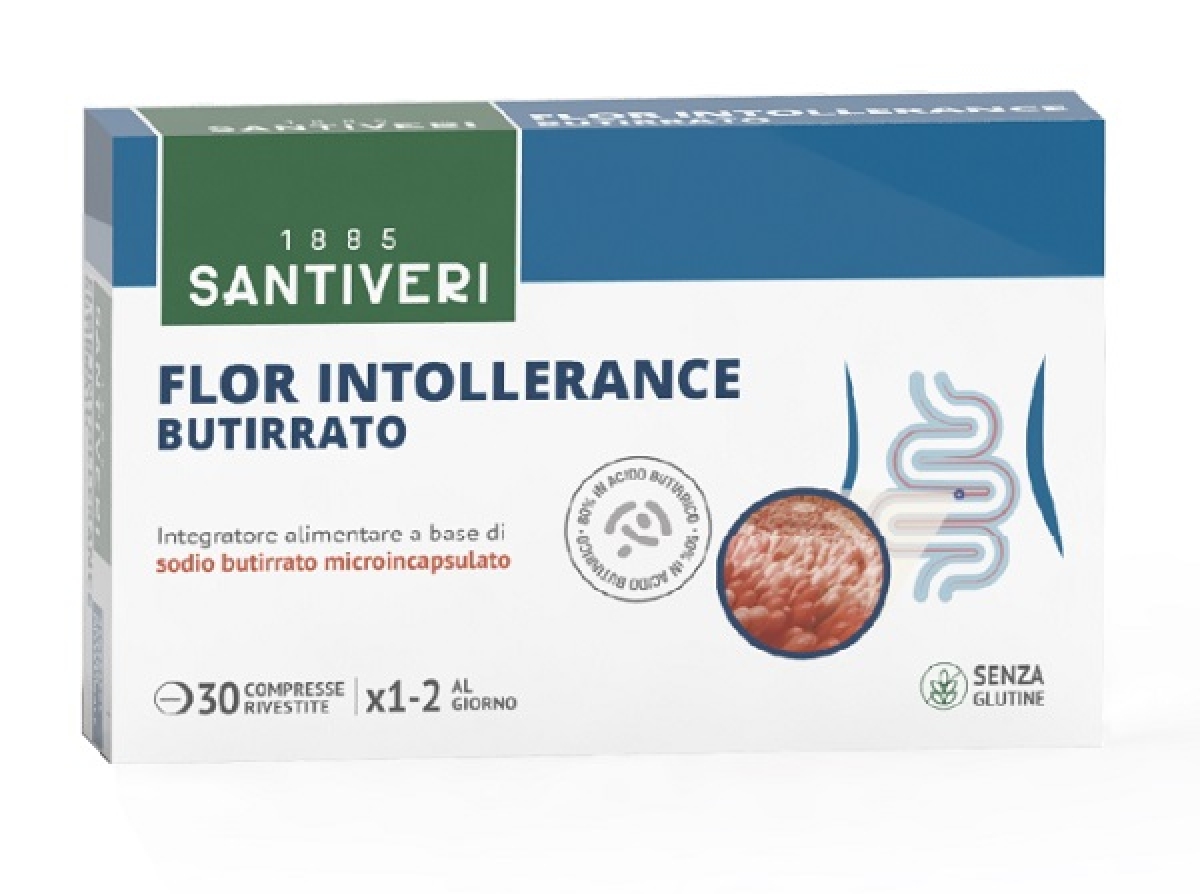 Compra Online Flor intolerance butirrato integratore per il benessere intestinale 30 compresse e Trova l'offerta più bassa