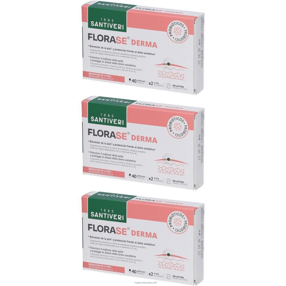 Compra Online florase derma 40 capsule blister 16 g 3x40 pz e Trova l'offerta più bassa