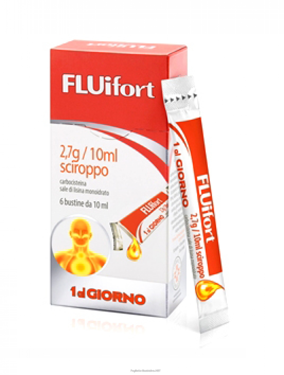 fluifort sciroppo 6 bustine 2,7 g10 ml bugiardino cod 023834132