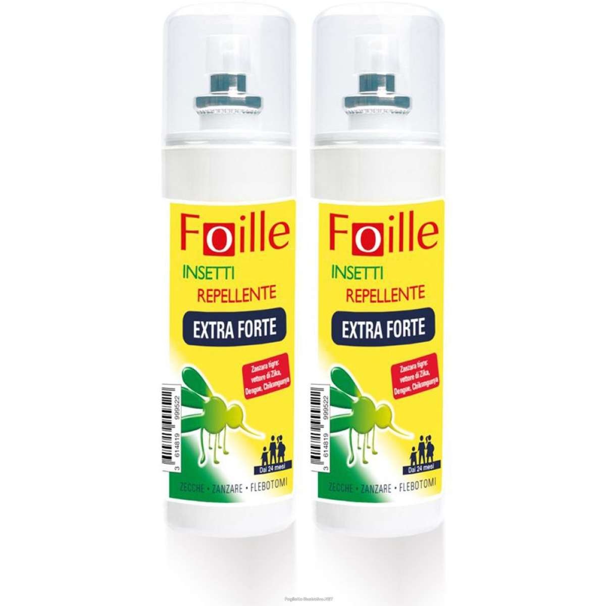 Compra Online foille insetti repellente extra forte set da 2 2x1 pz spray e Trova l'offerta più bassa