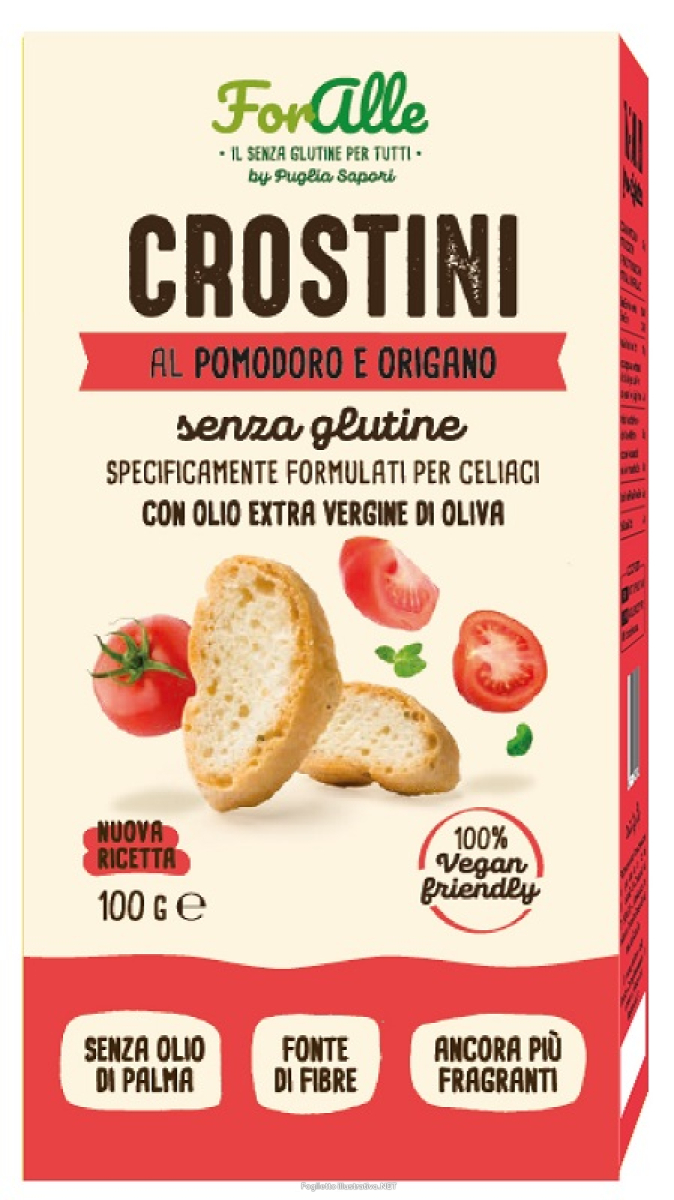 Compra Online foralle crostini pomodoro e origano 100 g e Trova l'offerta più bassa