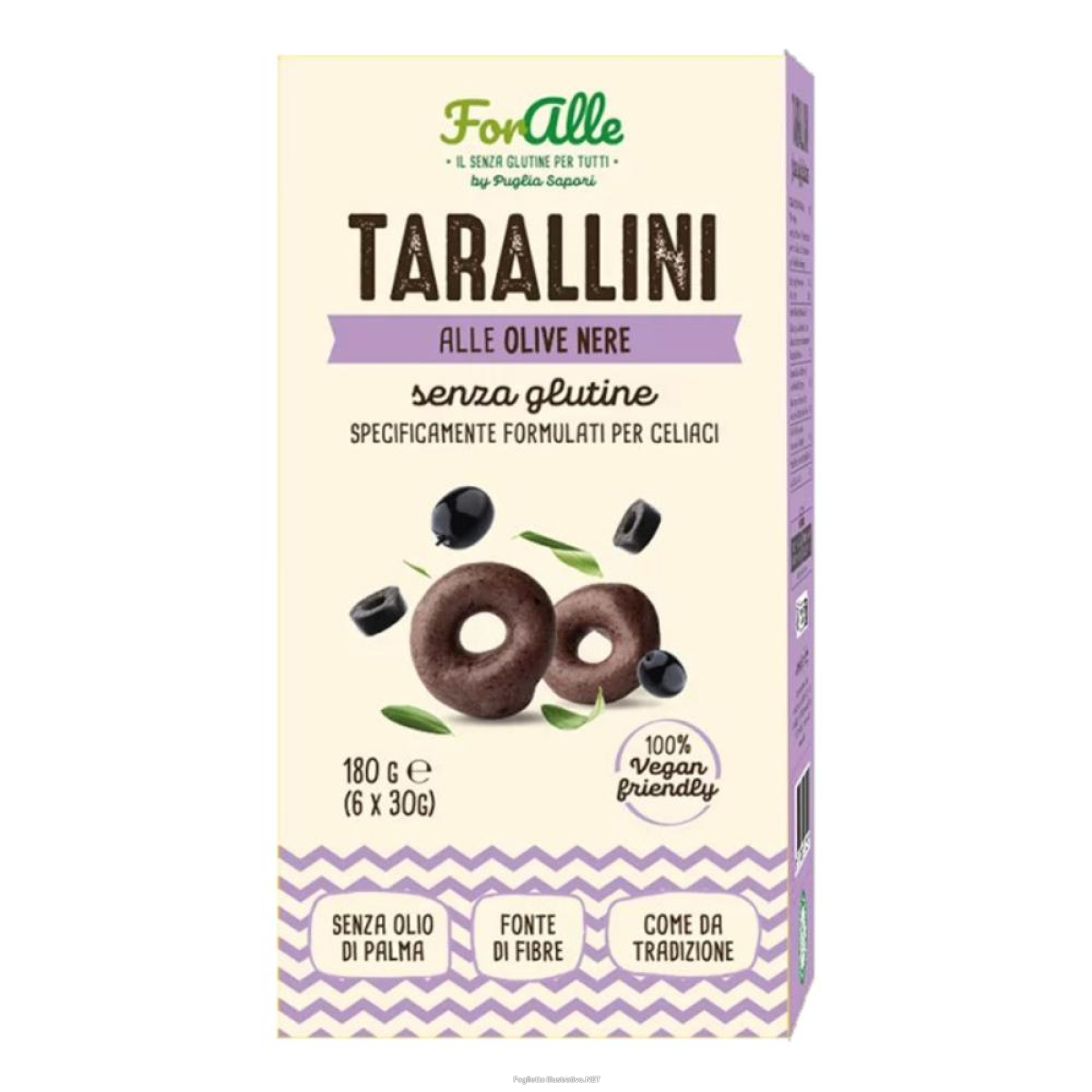 Compra Online foralle tarallini alle olive nere 6 bustine x 30 g e Trova l'offerta più bassa