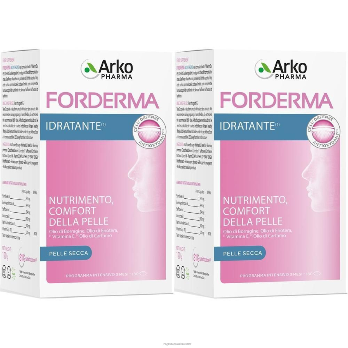 Compra Online forderma idratante 180 capsule 2x120 g e Trova l'offerta più bassa