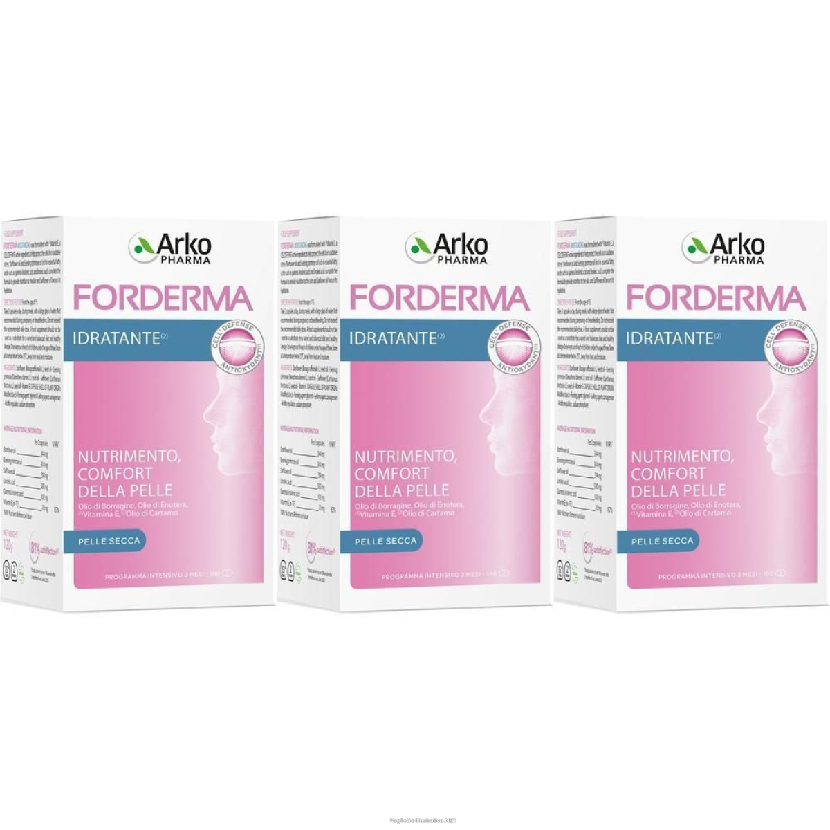 Compra Online forderma idratante 180 capsule 3x120 g e Trova l'offerta più bassa