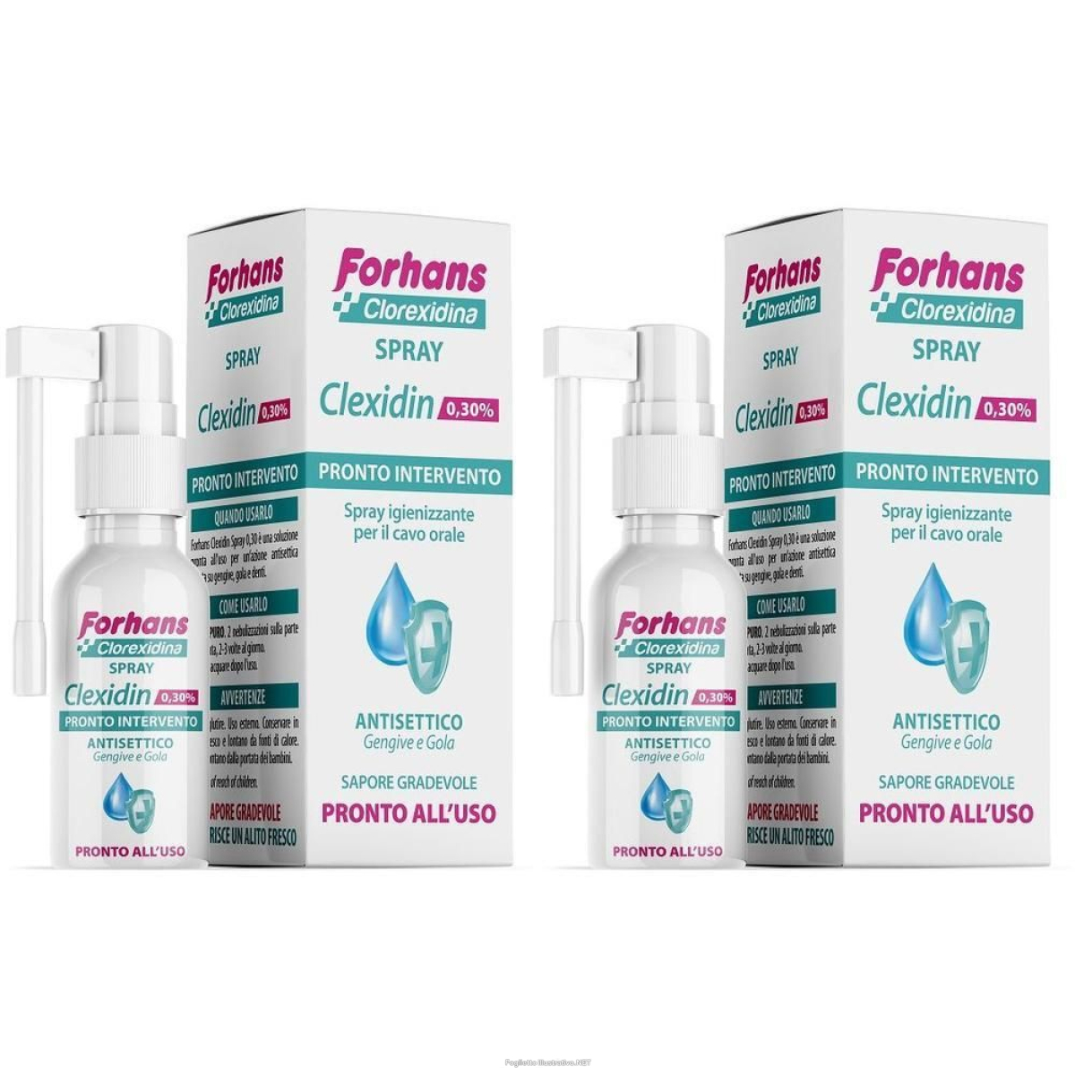 Compra Online forhans clexidin 0,30% spray 2x50 ml e Trova l'offerta più bassa