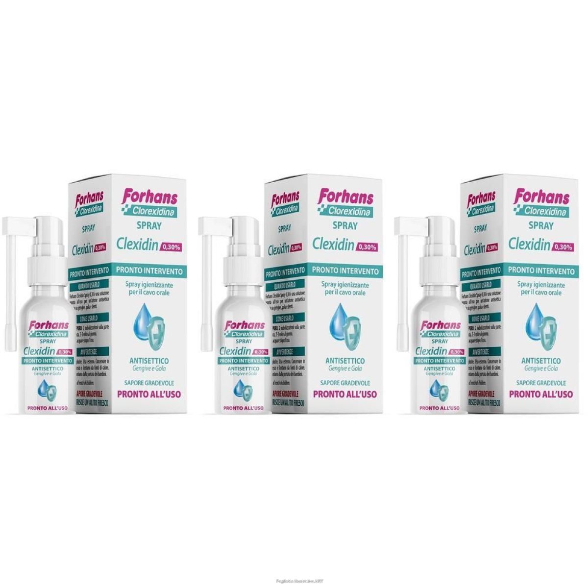 Compra Online forhans clexidin 0,30% spray 3x50 ml e Trova l'offerta più bassa