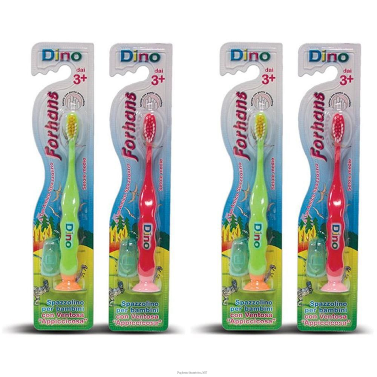 Compra Online forhans dinos spazzolino per bambini 2x1 pz da denti e Trova l'offerta più bassa