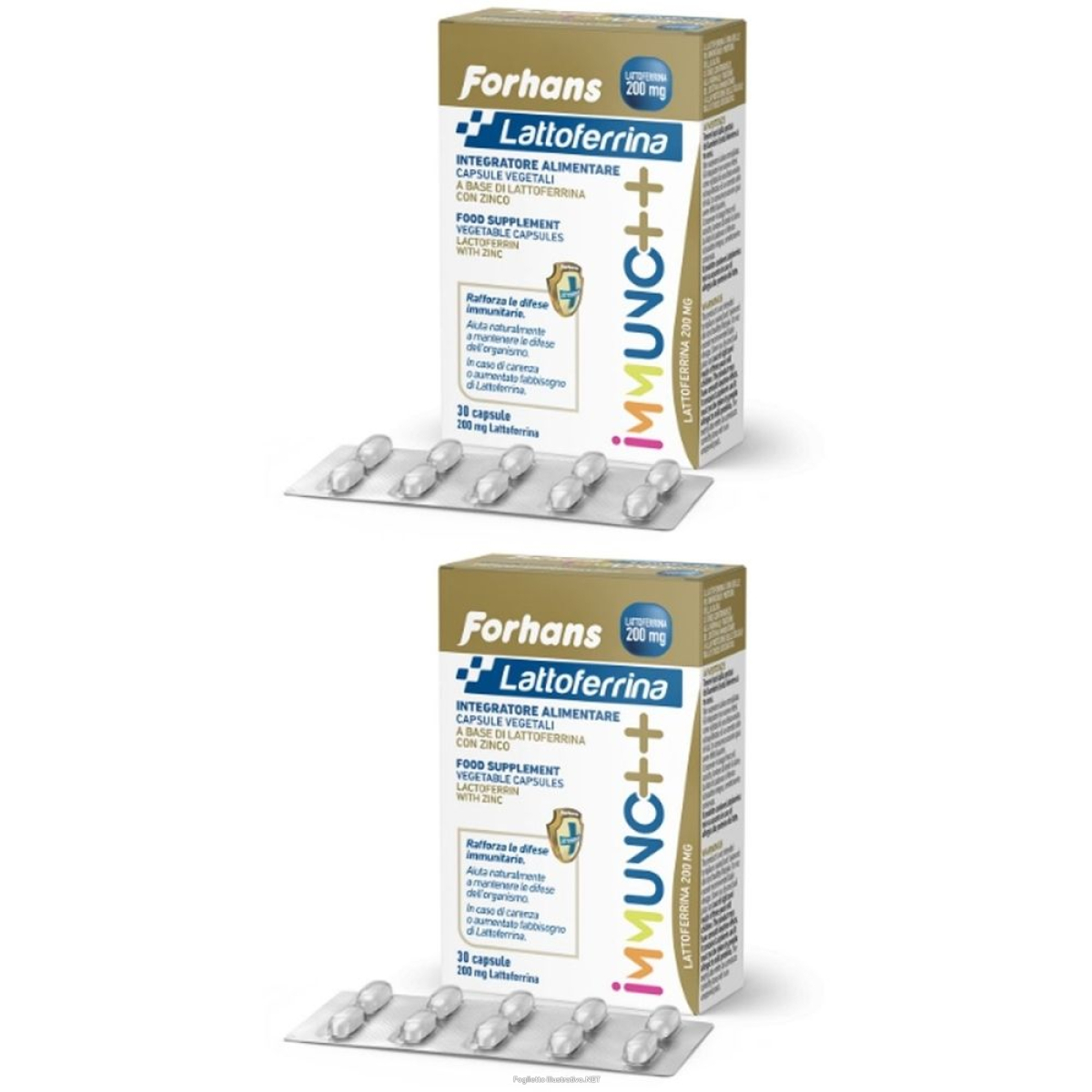 Compra Online forhans lattoferrina immuno++ set da 2 2x30 pz capsule e Trova l'offerta più bassa