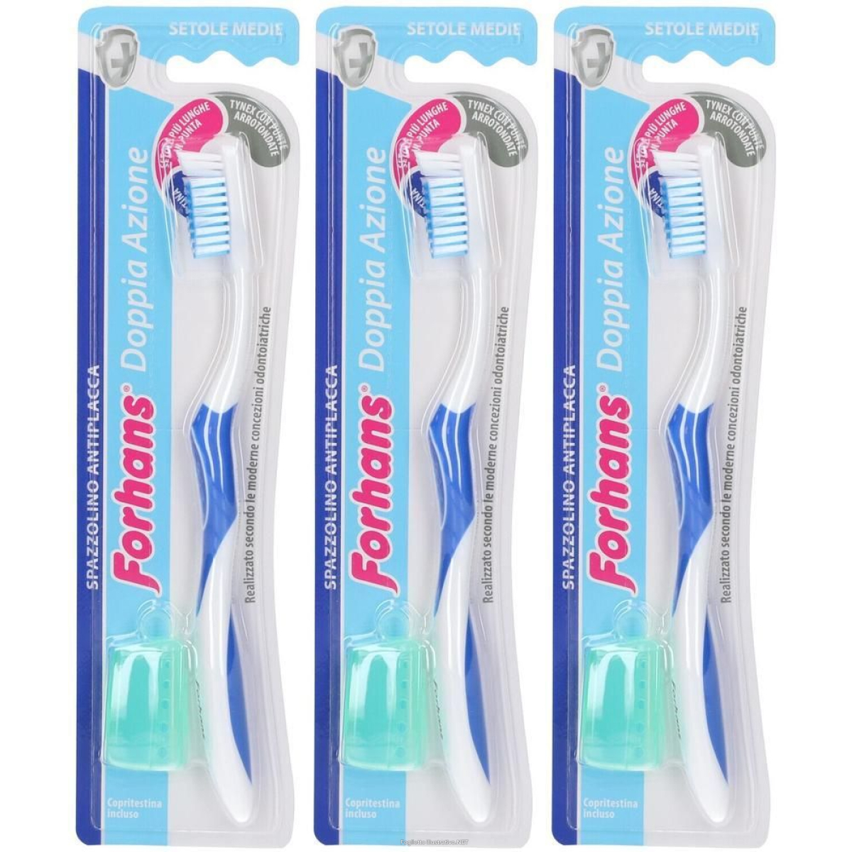 Compra Online forhans spazzolino doppia azione setole medie 1 pz da denti e Trova l'offerta più bassa