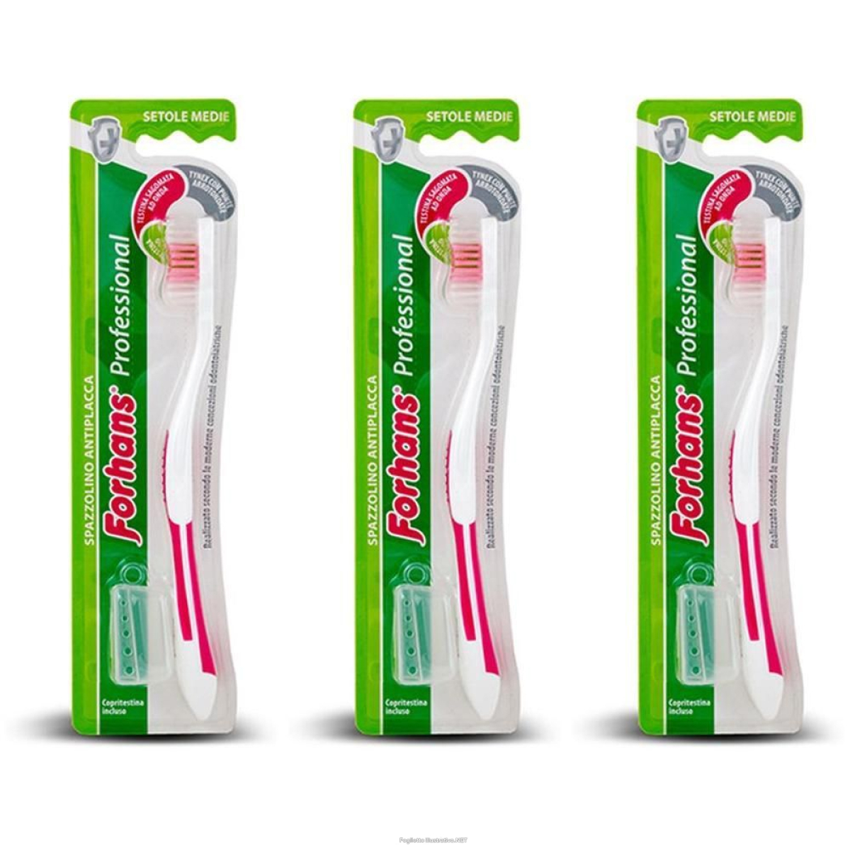 Compra Online forhans spazzolino professional setole medie 3x1 pz da dent e Trova l'offerta più bassa