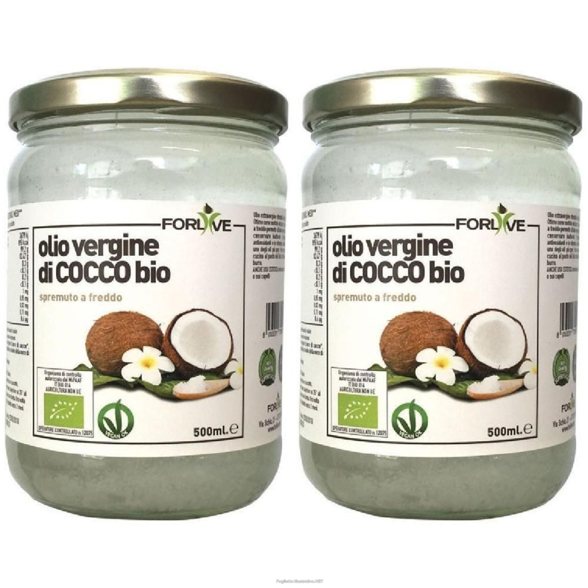 Compra Online forlive olio vergine di cocco bio 2x500 ml e Trova l'offerta più bassa