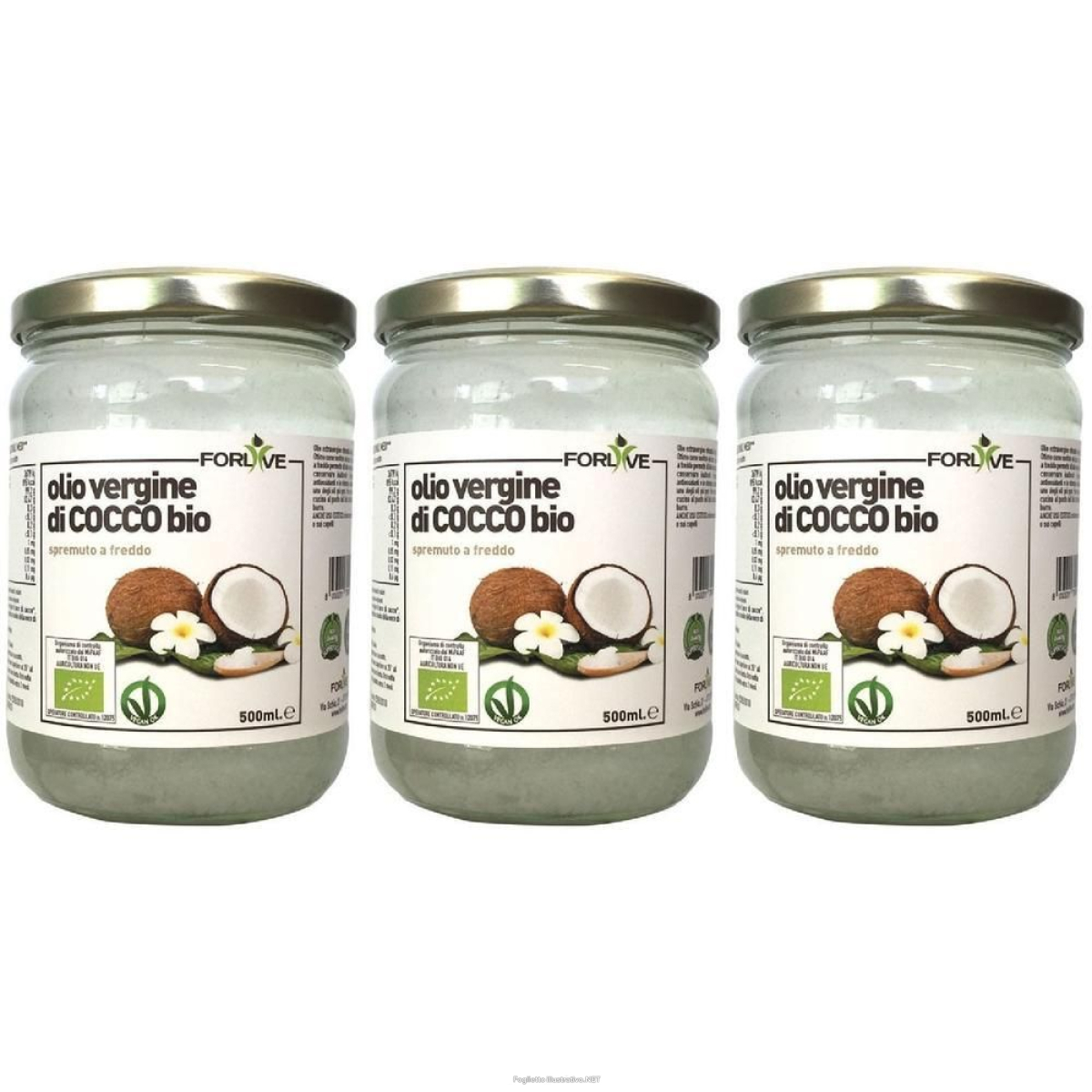 Compra Online forlive olio vergine di cocco bio 3x500 ml e Trova l'offerta più bassa