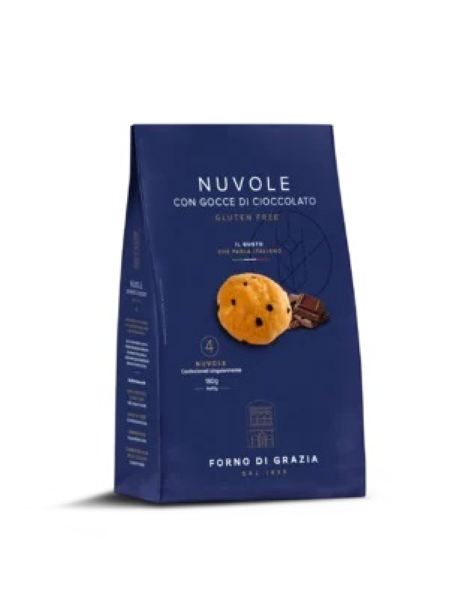 Compra Online Forno di grazia nuvole gocce di cioccolato 4 pezzi 45g senza glutine e Trova l'offerta più bassa