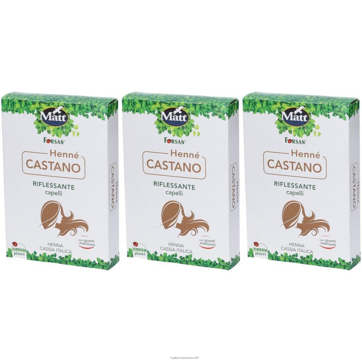 Compra Online forsan® hennè castano 3x100 g e Trova l'offerta più bassa