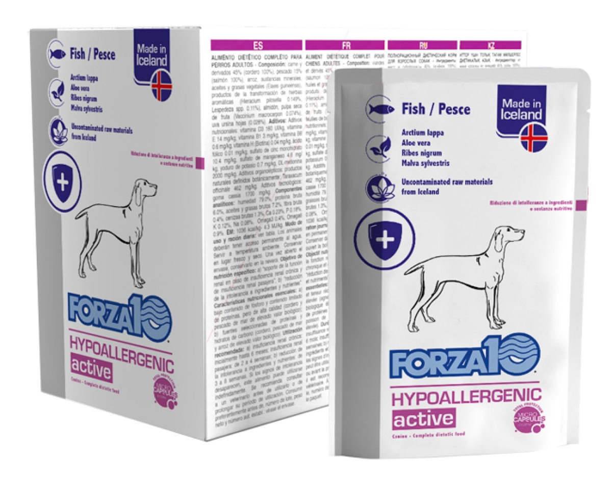 Compra Online Forza 10 cane hypoallergenic actiwet pesce - alimento dietetico umido per cani adulti 100 gr e Trova l'offerta più bassa