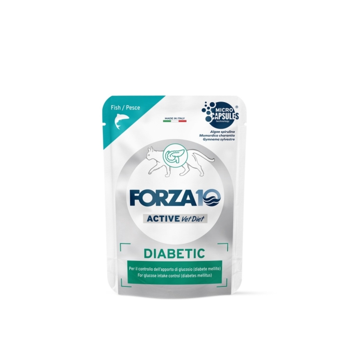 Compra Online Forza 10 gatto diabetic active vet diet pesce - alimento dietetico completo per gatti adulti diabetici 80 gr e Trova l'offerta più bassa