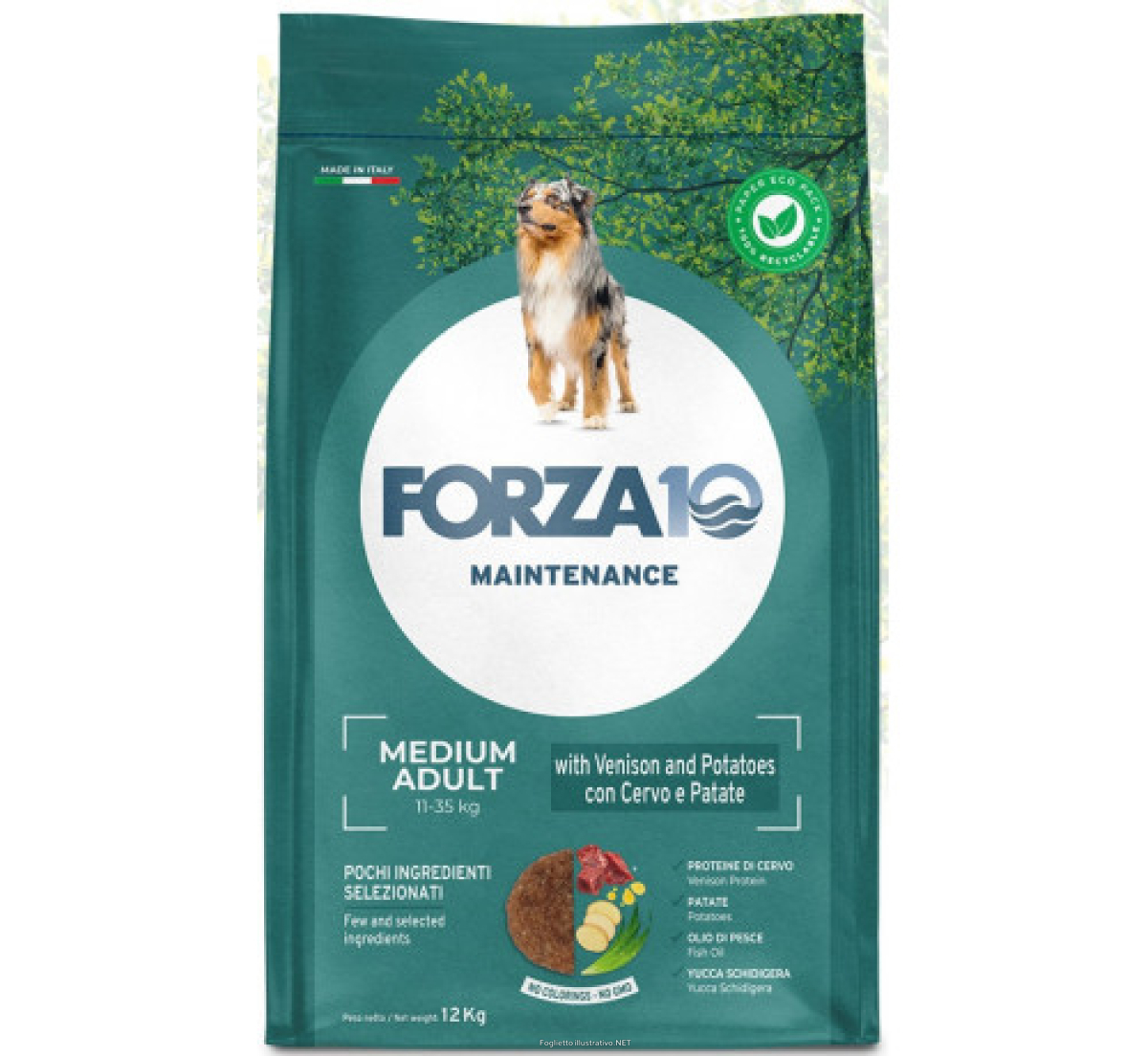 Compra Online forza 10 maintenance con cervo e patate pe cani adulti taglia media sacco 12kg forza10 e Trova l'offerta più bassa