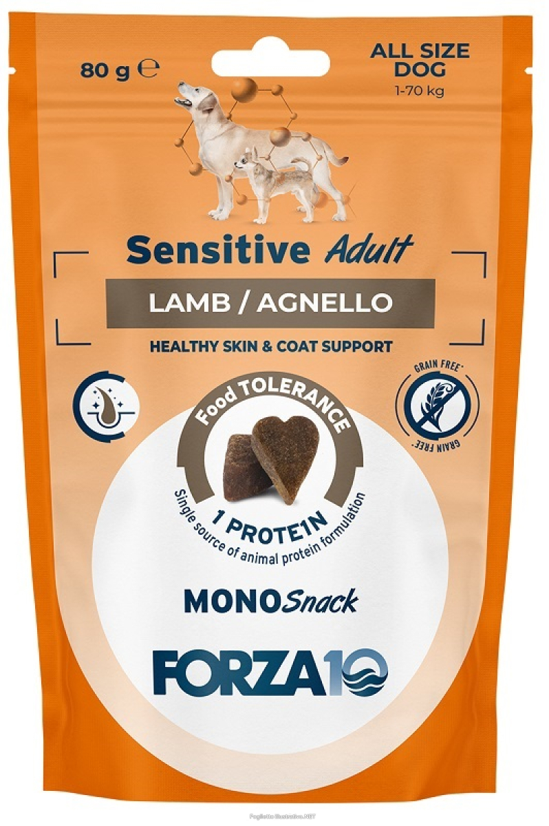 Compra Online forza 10 mono snack sensi dog all adult agnello 80 g e Trova l'offerta più bassa