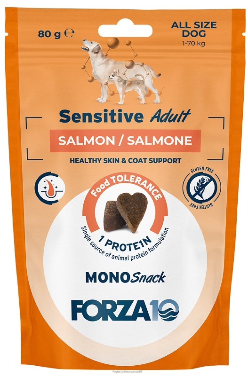 Compra Online forza 10 mono snack sensi dog all adult salmone 80 g e Trova l'offerta più bassa