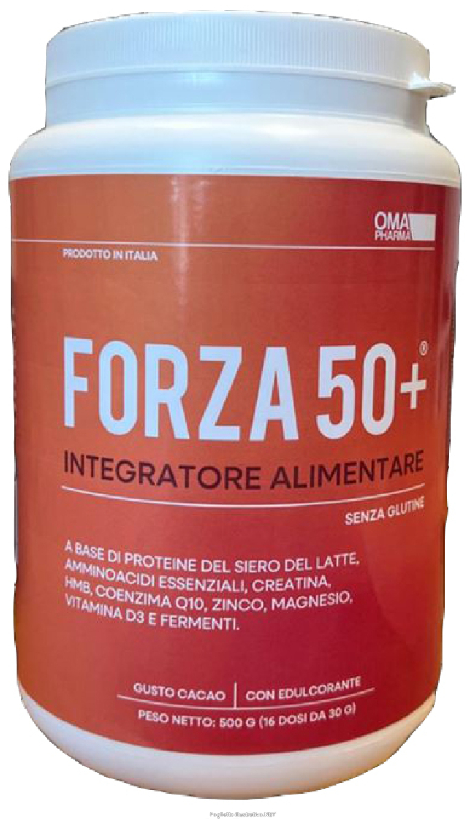 Compra Online forza 50+ integratore per massa muscolare ed energia polvere orale 500 grammi e Trova l'offerta più bassa