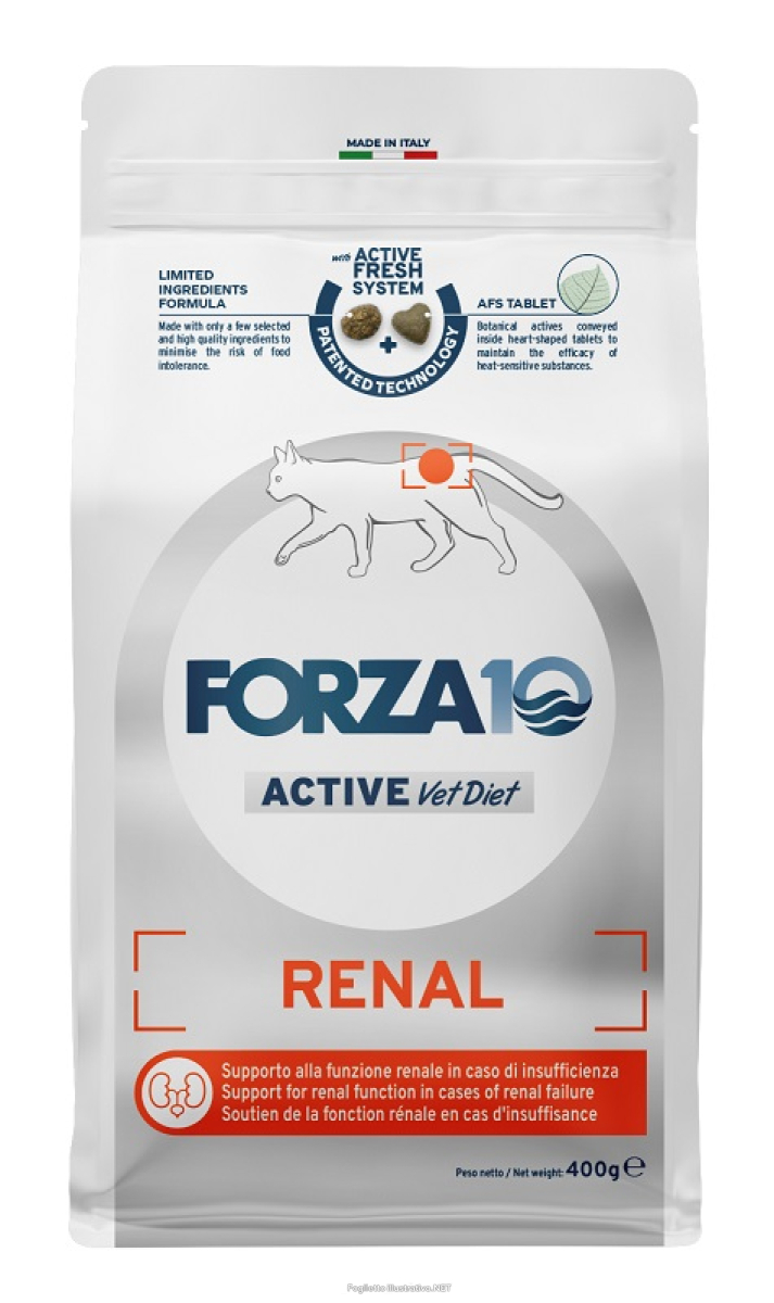 Compra Online forza10 active vet diet renal crocchette pesce per gatti adulti 400g e Trova l'offerta più bassa