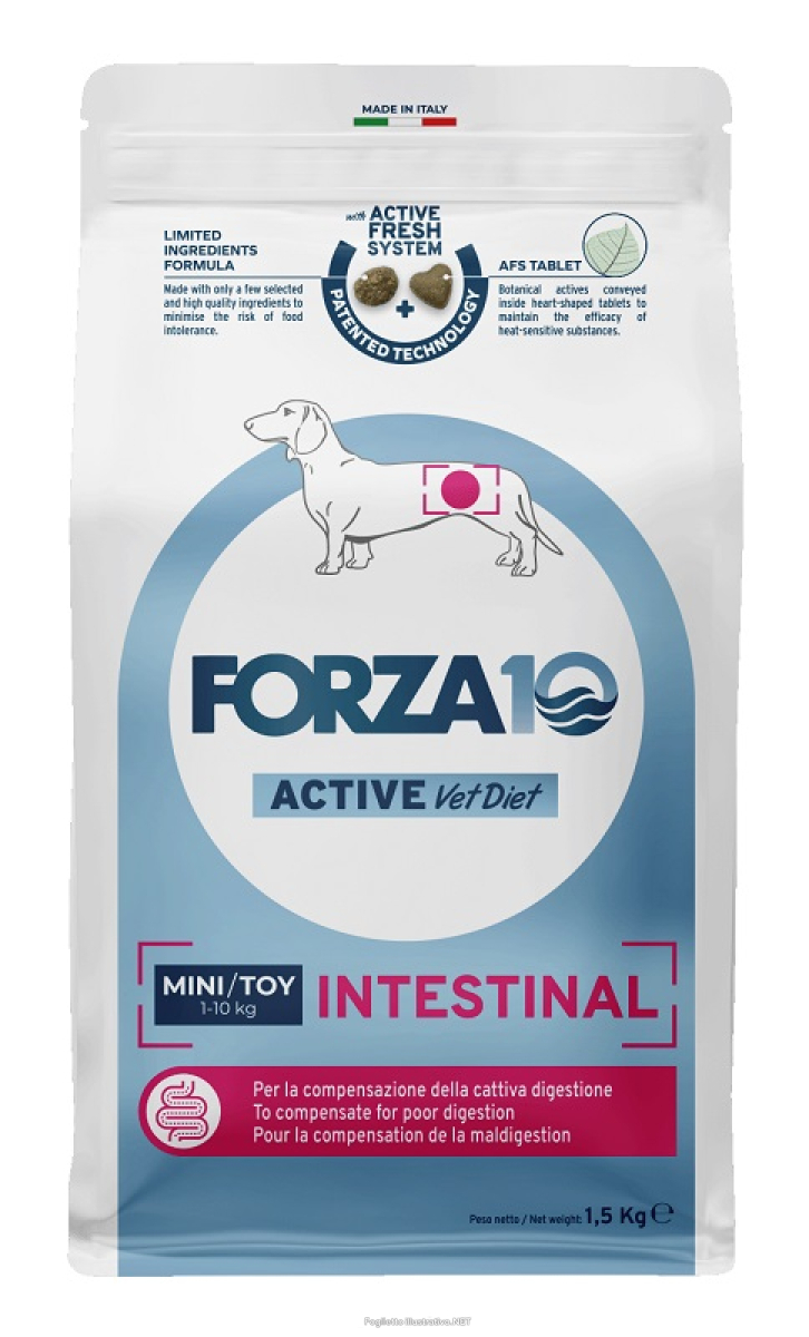 Compra Online forza10 cane active intestinal mini/toy pesce 1,5kg e Trova l'offerta più bassa