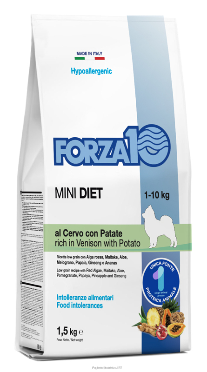 Compra Online forza10 cane diet hypoallergenic mini adult cervo patate 1,5kg e Trova l'offerta più bassa