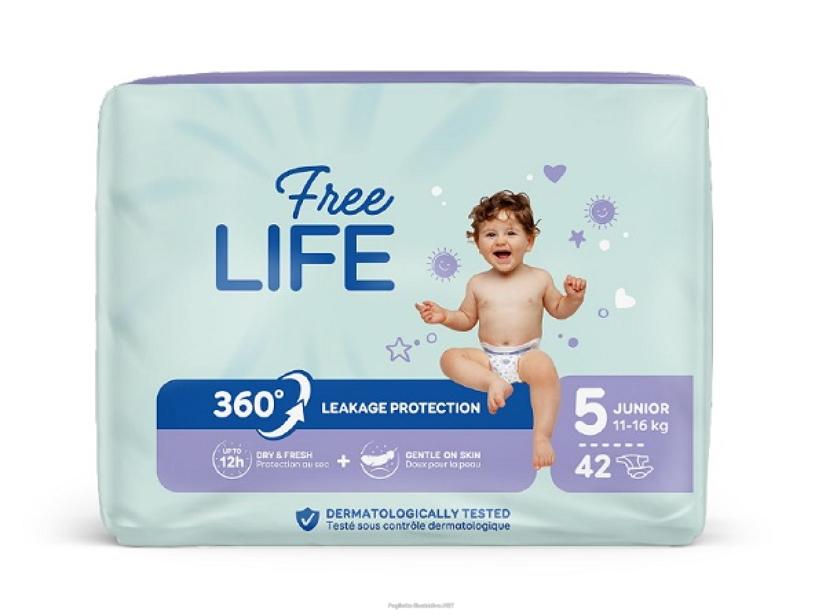 Compra Online freelife sirius 5 junior (11-16kg) pannolini assorbenti per bambini 42 pezzi e Trova l'offerta più bassa