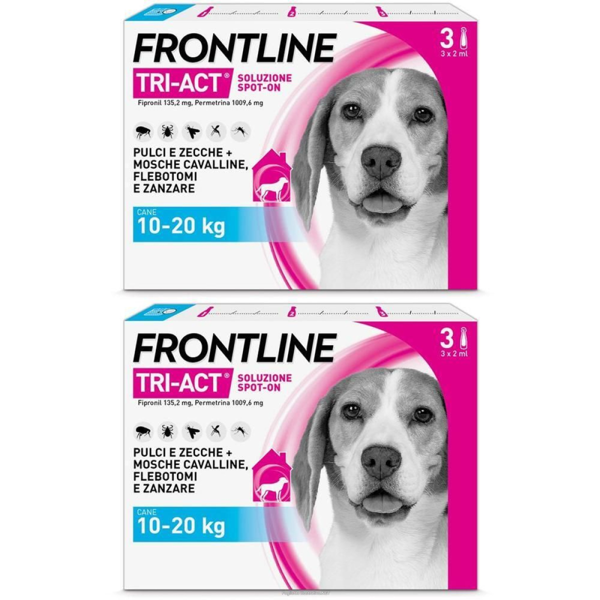 Compra Online frontline tri-act x3 pipette, antiparassitario per cani (10-20kg) cont e Trova l'offerta più bassa