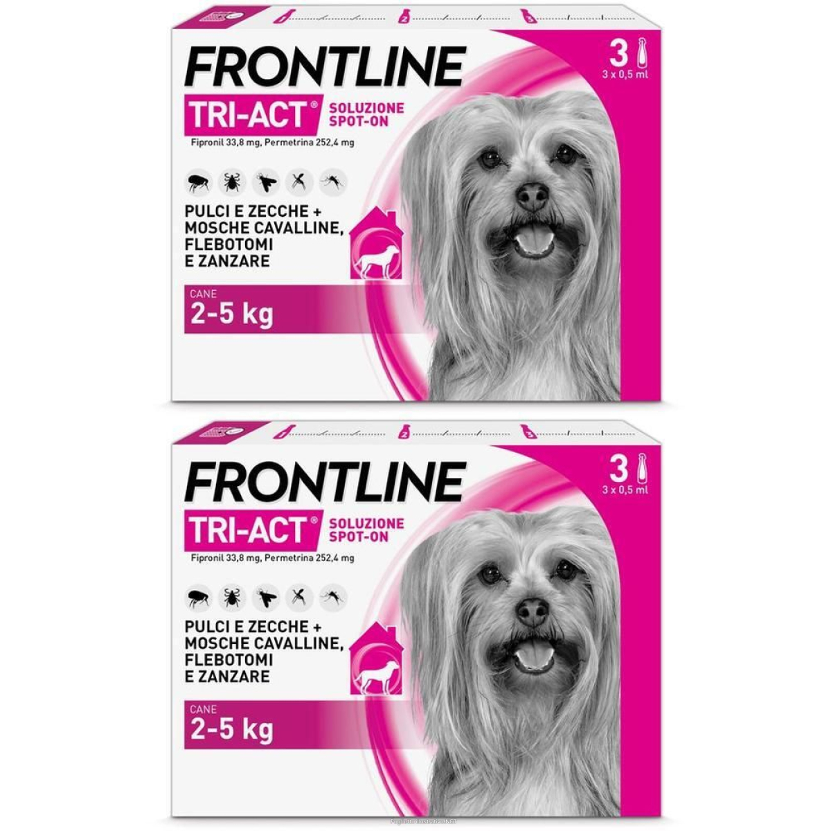 Compra Online frontline tri-act x3 pipette, antiparassitario per cani (2-5kg) contro e Trova l'offerta più bassa