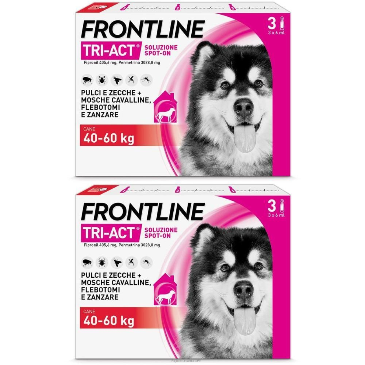 Compra Online frontline tri-act x3 pipette, antiparassitario per cani (40-60kg) cont e Trova l'offerta più bassa