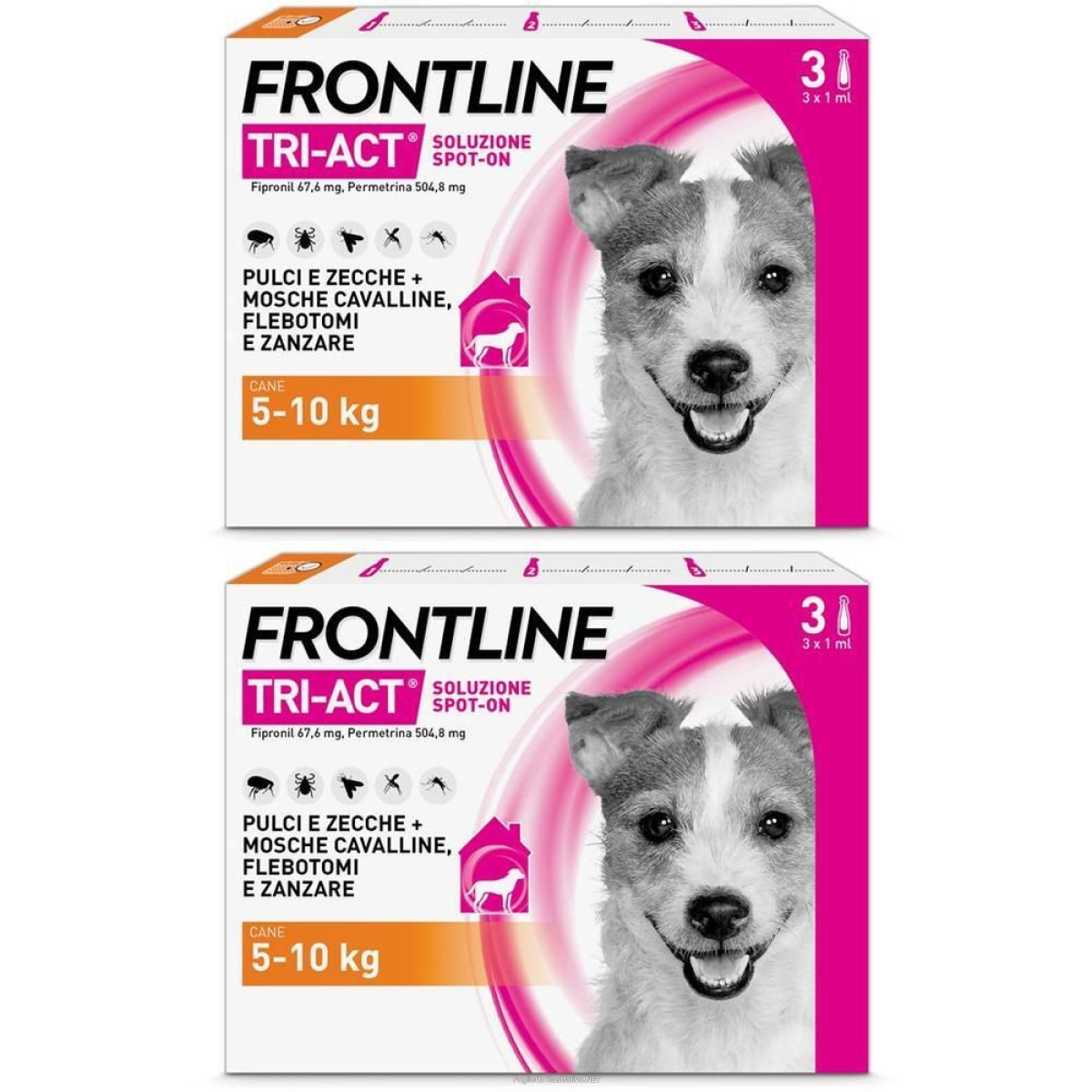 Compra Online frontline tri-act x3 pipette, antiparassitario per cani (5-10kg) contr e Trova l'offerta più bassa