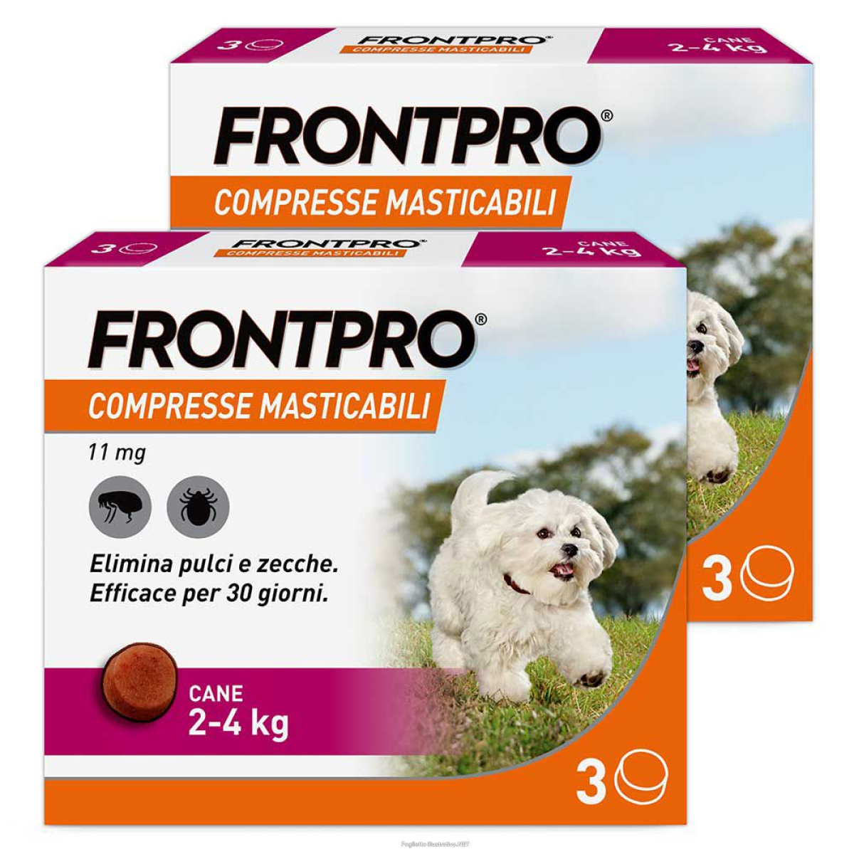 Compra Online frontpro 2x3 compresse masticabili, antiparassitario per cani (2-4kg) e Trova l'offerta più bassa