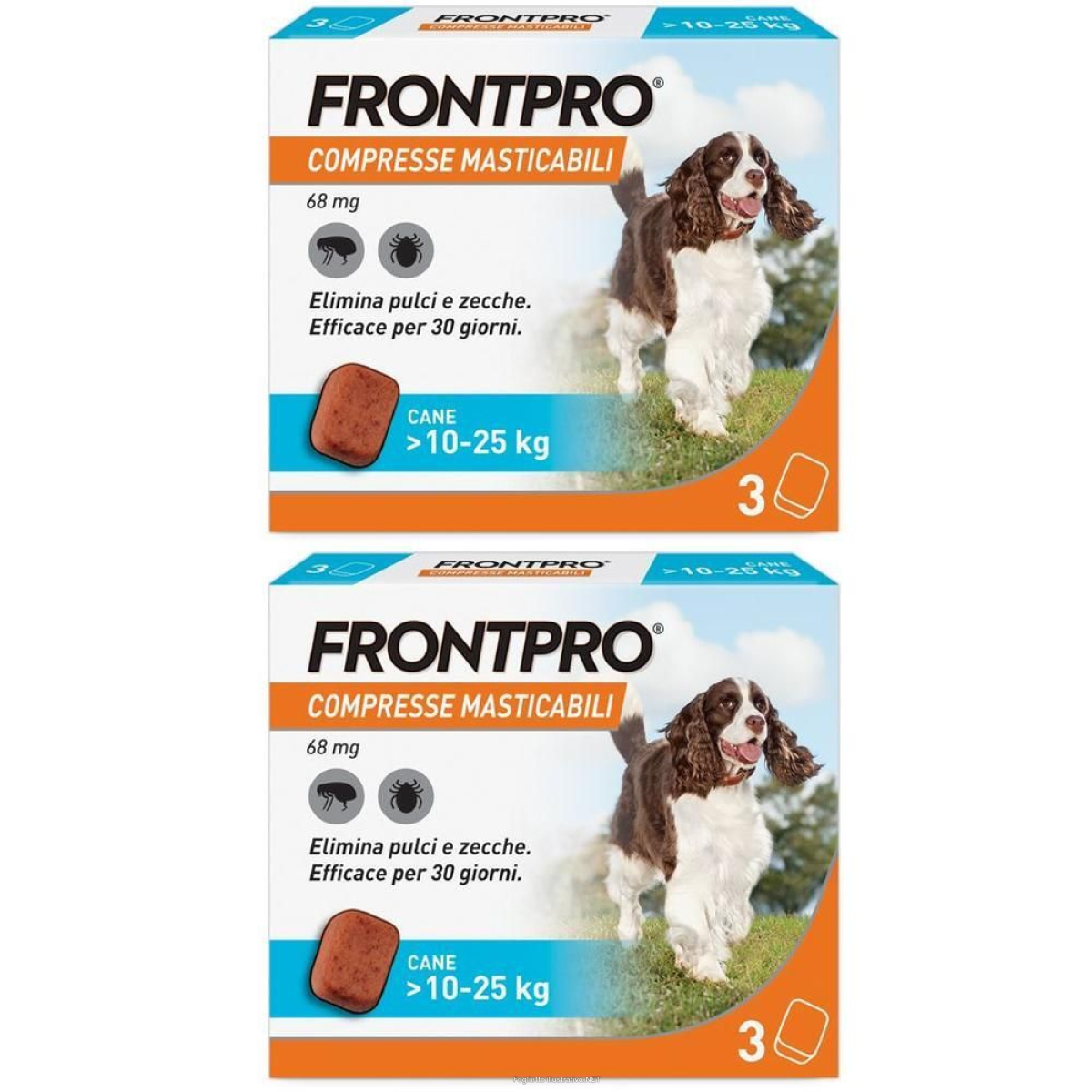 Compra Online frontpro x3 compresse masticabili, antiparassitario per cani (10-25kg) e Trova l'offerta più bassa