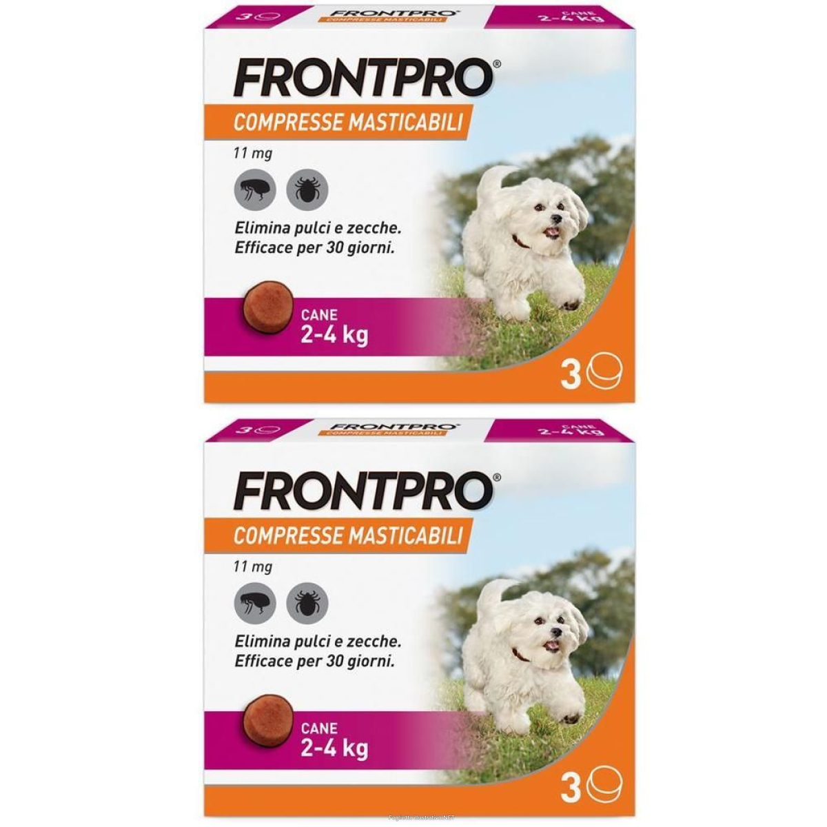 Compra Online frontpro x3 compresse masticabili, antiparassitario per cani (2-4kg) c e Trova l'offerta più bassa