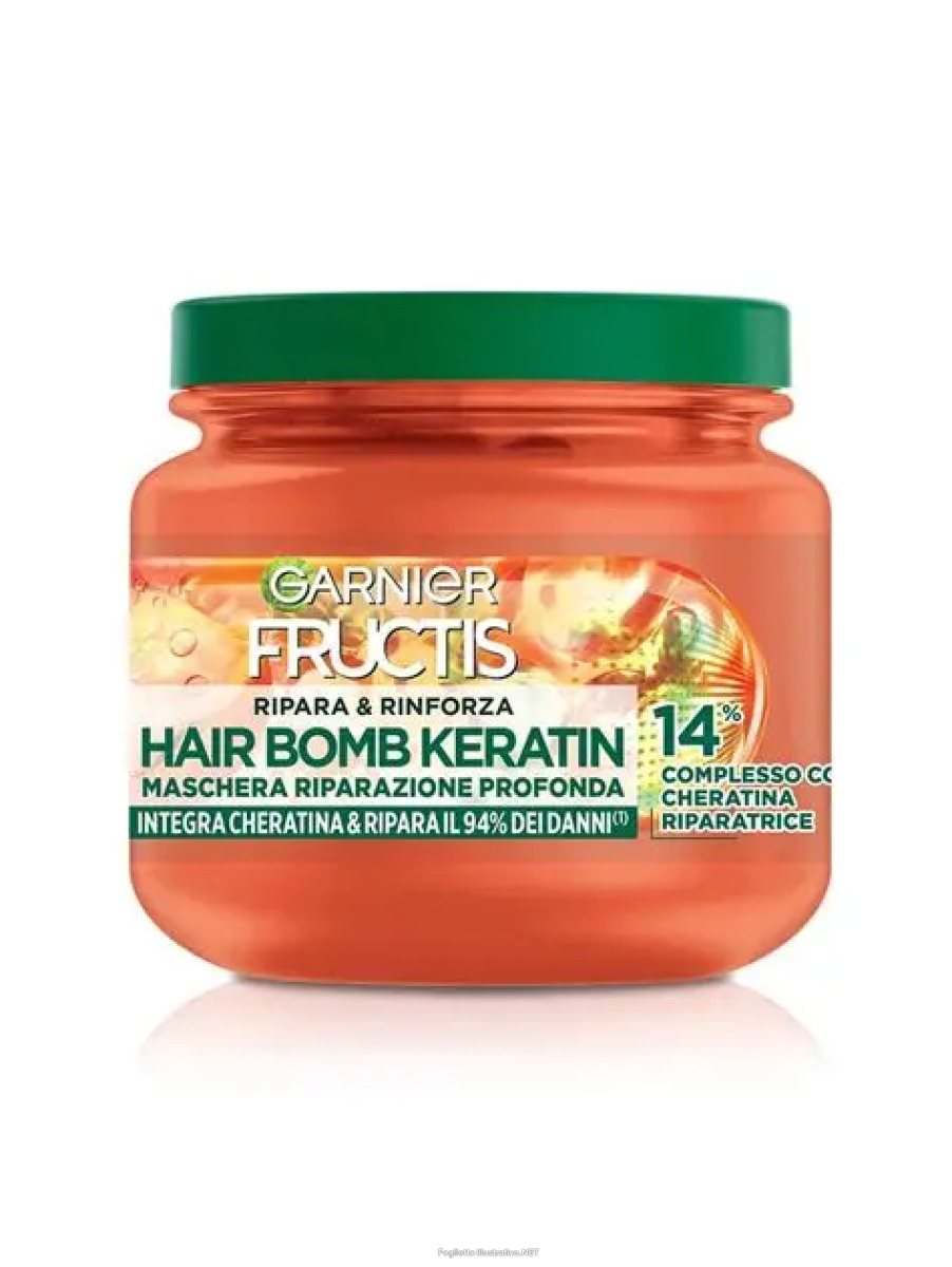 Compra Online fructis - ripara&rinforza hair bomb keratin - maschera riparazione profonda 320 ml e Trova l'offerta più bassa